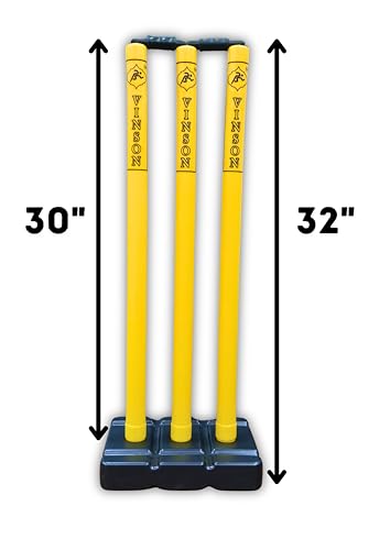 Vinson Senior Stump Set Combo of 2 with Zipper Carry Bag for Kids & Adults, Weight per set - 750 gms, Wicket Height - 30\".