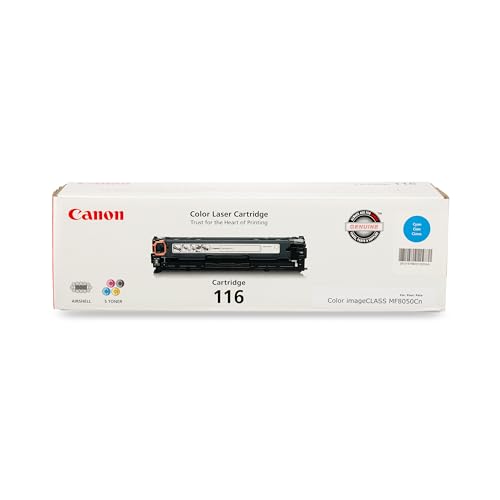 Canon Genuine 116 Cyan Toner Cartridge Compatible with MF8050Cn, MF8080Cw - image 1