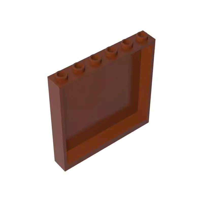 Gobricks 59349 Door Panel 1x6x5 10 Pieces GDS-773 Compatible with Lego Building Blocks Color:Reddish Brown