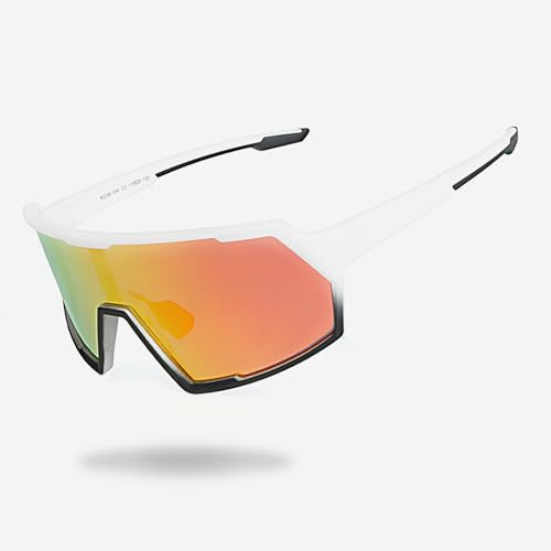 UVTQSSP Sportbrille, TR90 Rahmen Fahrradbrille, Herren Damen Sport...