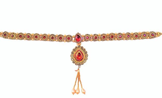 Kamarbandh For Women Gold Plated Multicolor Stone and Pearl Beaded Traditional Adjustable Kamarbandh For Women and Girls-picture-30