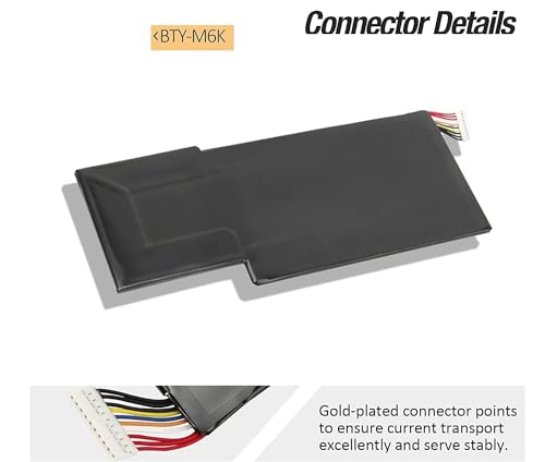 Image of Wefly BTY-M6K Laptop Battery Compatible for MSI Stealth Pro GS63VR 7RG 7RG-005 7RG-036CN GF63 8RD-031TH 8RC-034CZ 9SC GF75 Thin 3RD 8RC 8RD 8SC 9SC-088CN Series MS-16K3 MS-17B4 Laptop Battery