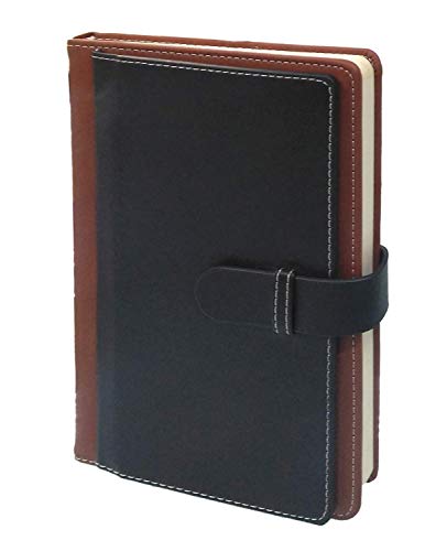 Image of AccuPrints A5 Notebook with PU Leather Belt Lock Pages 200 for Office