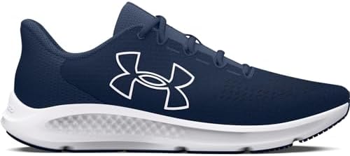Under Armour Men's Charged Pursuit 3 Big Logo Running Shoe, (400) Academy/Academy/White, 11 | Image 1