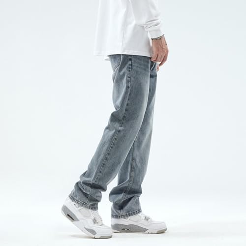 Jeans Pants Trousers Denim Spring and Autumn Men's High Street Loose Retro Look Thin Wide Leg Floor3