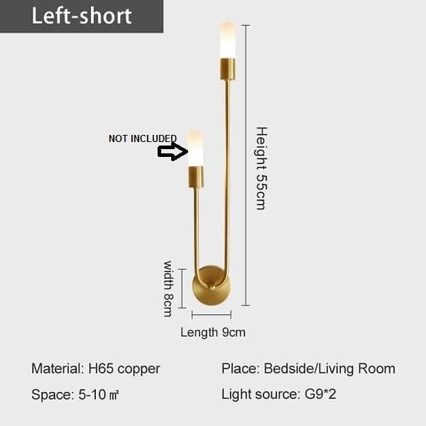 Image of Antique Nautical Art Modern LED Wall Light for Home | Dual Arm Golden Finish Decorative Wall Lamp | Energy Efficient Sconce Light for Living Room, Bedroom, Hallway & Office (Pack Off 2-) inch