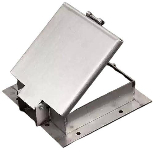 Plaque d'égout carrée 40 cm verrouillable avec base et couvercle métallique de drainage extérieur
