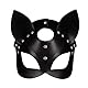 Moinha Katzenmaske Sexy PU Leder BDSM Fuchs Masken Damen Maskerade Bondage Maske Catwoman Maske Damen Katze Mask Halbgesichtsmaske Maskenball Augenmaske Adult Sex Produkte SM Sexspielzeug (Schwarz)