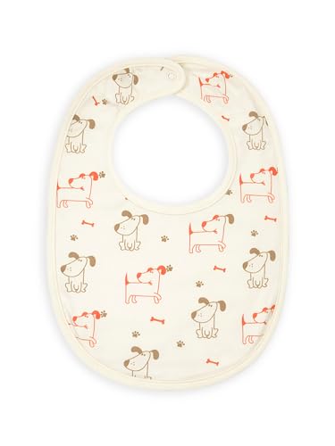 Image of Kidbea Organic Cotton Baby Bib, Adjustable Snap Closure Soft Absorbent Feeding Bibs Apron for Newborns & Infants Child With Cute Prints | Reusable Baby Essential