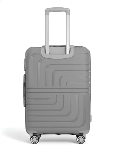 Image of Pro 8 Wheels Set of 2 (Cabin + Medium) Trolley Bags, Hard Case Polypropylene, 360º Wheeling Luggage for Men & Women, Suitcase for Travel, Trolley Bags for Travel (Silver)