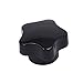 Aexit M8 Female Knobs & Hand Wheels Thread Star Head Bakelite Knobs Handle Machine Star Knobs Tool Black