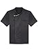 Freebily Men's Short Sleeve Chef Jacket Button Down Classic Chef Coat Restaurant Kitchen Cooking Shirts Black X-Large