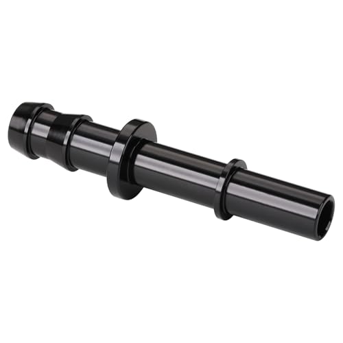 Podavelle 3/8 Hose Barb to 3/8 SAE Quick Connect Disconnect Male Fuel Fitting Adapter Aluminum Black