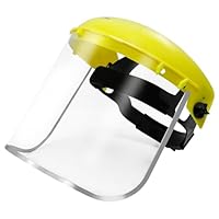 CCLIFE Gesichtsschutz mit Aluminiumverstärkten, Schutzvisier mit Verstellbarem Kopfband, Gesichtsschutzschild Einstellbar für Metallschneiden und Spritz- und Stirnschutz Visier EN 166