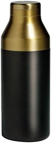 RBT Double-Walled Insulated Stainless Steel Cocktail Shaker and Strainer (Black/Gold)