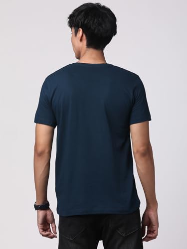 Image of ADRO Men's Royal Bike Design Printed 100% Cotton T-Shirt - Regular Fit, Printed T-Shirts for Men