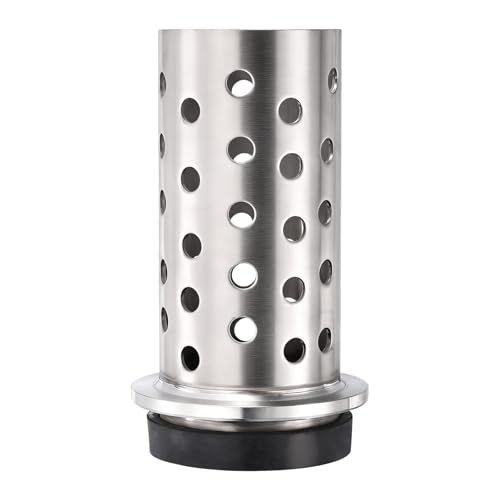 Flasque perforee en acier inoxydable 304 de 8.9x20.3 cm avec base pour fonderie