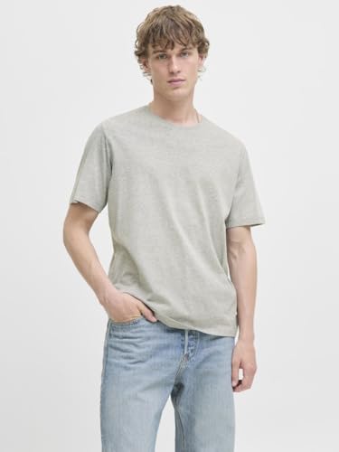 JACK & JONES Herren JJORGANIC Melange Tee SS ON, Red Dahlia/B W. Red Dhalia + W, XL 4