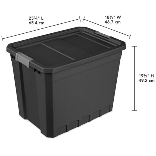Sterilite Stacker Tote with Latching Lids for Garage, 27 Gallon, 8-Pack - image 2
