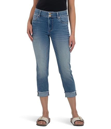 KUT from the Kloth Women's Amy Crop Straight Leg Roll Up