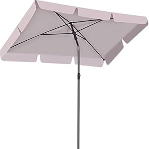 KESSER® Parasol Rechthoekig Incl. 2in1 Hoes & Draagtas Tuinparasol Patio Parasol 200 × 125cm voor Balkon Tuin & Terras…