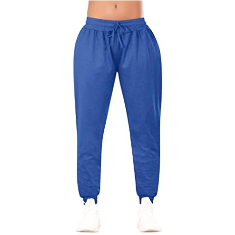 Lusty Chic Women Summer Jogging Pants - Women's Jogging Pants Cotton Bottoms Sports Running Sweatpants Stretch Training Trousers (Royal Blue) Cover