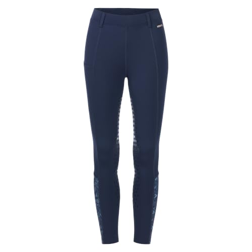 Image of Kerrits Kids Thermo Tech Full Leg Horse Riding Tights | Insulated Lightweight Fleece, Equestrian Legging, Silicone Grip, Pocket