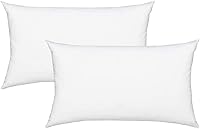 Vista 4 de Fennco Styles Relleno de almohada de fibra de poliéster 100%, blanco (cuadrado 10 x 10 pulgadas)