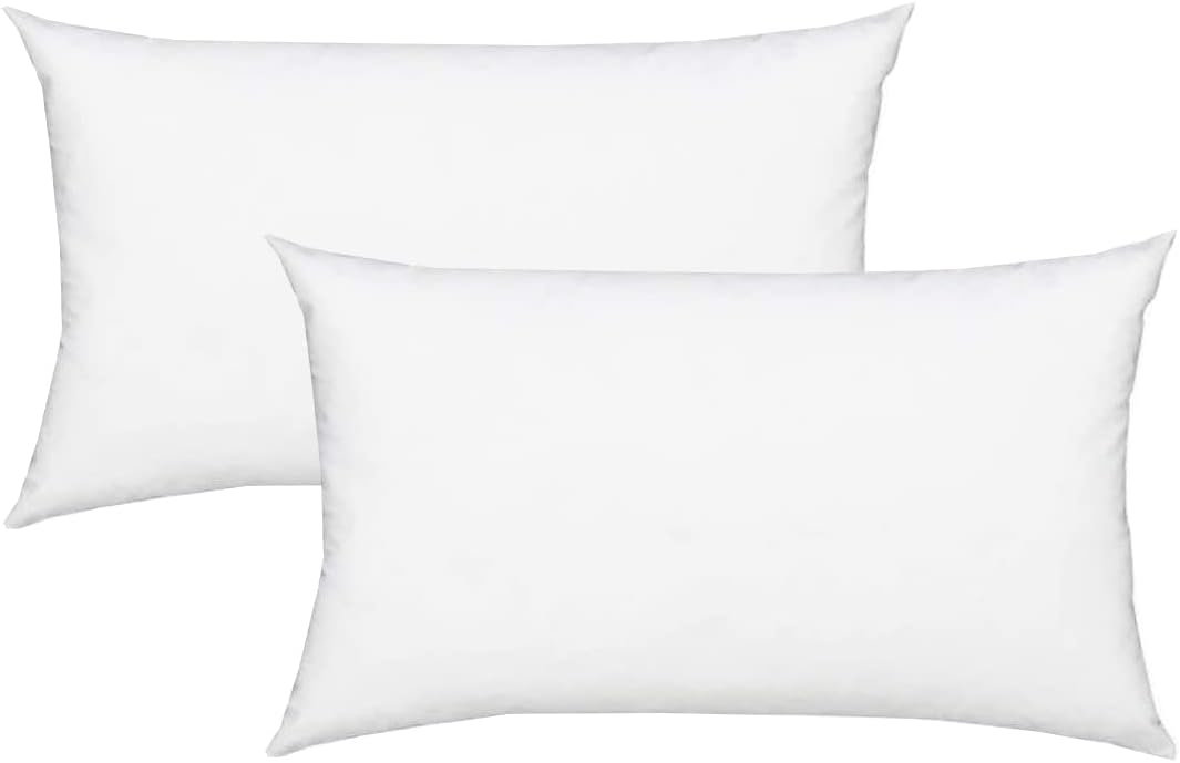 Fennco StylesPolyester Fiber White Pillow Insert - Made in USA (11"X15", 2-Pack)