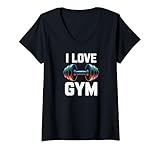 Photo Gallery donna i love gym enthusiast bilanciere fitness maglietta con collo a v Photo Gallery donna i love gym enthusiast bilanciere fitness maglietta con collo a v