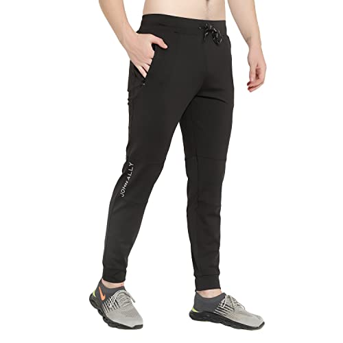 Image of John Ally Jogger Trackpant for Men with Two Zipper Pockets and Premium Fabric. Sweat Wicking, Stretchable for Gym, Yoga, Training, Sports, Running and Casual wear.