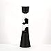 Produktbild Licht-Erlebnisse SANDRO Design Lavalampe Schwarz mit Schalter 39,5cm hoch G9 Retro Tischlampe Jugendzimmer