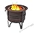 Sunnydaze 23-Inch Cauldron-Style Smokeless Wood-Burning Fire Pit with Cover and Poker - Steel Outdoor Smokeless Fire Pit for The Backyard
