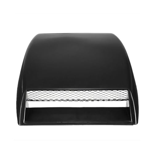 車用エアフローインテークフードスクープベントボンネット装飾カバーキット ユニバーサル BMWとAudiに対応 ベンツとフォーカスに対応(Black)