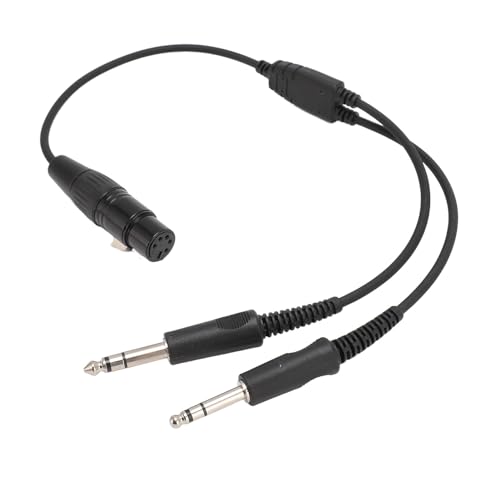 Adaptateur XLR 5 broches femelle vers double prise mâle GA pour conversion audio sans perte