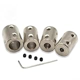 Manicotto connettore motore accoppiamento albero in acciaio 45#, adatto per vari motori con opzioni di diametro da 4 mm a 10 mm, include viti di montaggio (8 mm-10 mm)