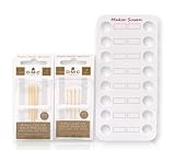 DMC Gold Embroidery Hand Needles (1-3-5-7-8-9 Bundle Pack), Large Eye Sharp End Embroidery and Cross Stitch Needles with Maker Susan Thread Organizer Card (Total 8 Needles, 1 Organizer Card)