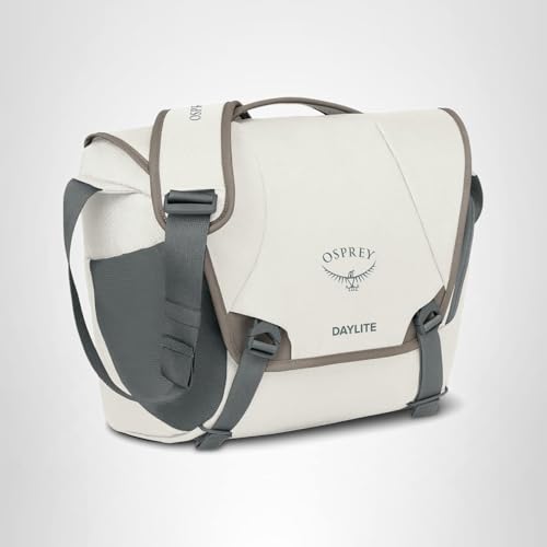 Osprey Daylite 12L Messenger Bag - Durable Crossbody Shoulder Bag with Laptop Sleeve and Bottle Pocket, Mystery White/Multi