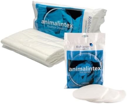 Robinson Animalintex Poultice Pads β Veterinary Wound Dressing for Horses, Hot or Cold Injury Treatment, Pre-Cut Hoof Shape & Rectangular Options | Hoof Shaped (3pk) - 5