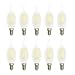 Produktbild 10er-Pack 4W Nicht Dimmbar LED Lampe in Kerzenform mit E14 Fassung, Ersetzt 40W Glühlampen, LED Filament Kerze Birne Windstoß Matt Kaltweiß 6500K