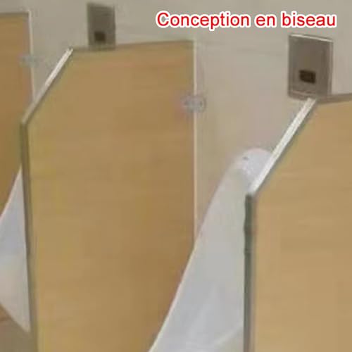 Separador de orinal montado en la pared para baños públicos de hombres, 5 piezas, protector de inodoro de orinal gris, divisor de privacidad para mejorar el saneamiento y la comodidad