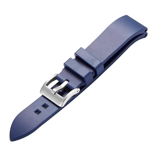 Image of 21MM Silicone Rubber Watch Strap Compatible With RADO CAPTAIN COOK Diving Bracelet Black Green Blue The(Blue silver,19mm)
