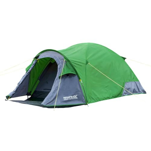 Regatta Zelt Campingzelt 2-Personen-Iglu-Zelt Kivu V3 2 Person Tent, Farbe:Grün, Artikel:-U9Q Greener Pastures/Ebony
