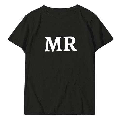 QJDFLL - QJDFLL Saint Valentin T-Shirt imprimé avec Une Signification particulière pour la Saint-Valentin Entre Personnes du même Sexe Saint Valentin(Le Noir,XL)