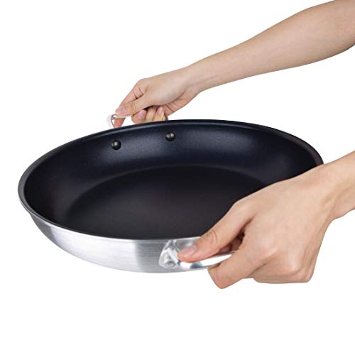 Vogue T368 Non-Stick Aluminium Paella Pan 350X68mm Kitchen Cookware, Black 3 Gallery Image
