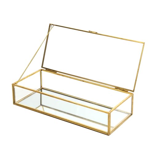 Holibanna organizador de joyería cubo anillo de vidrio caja de visualización geométrica caja de almacenamiento Joyero de Halloween