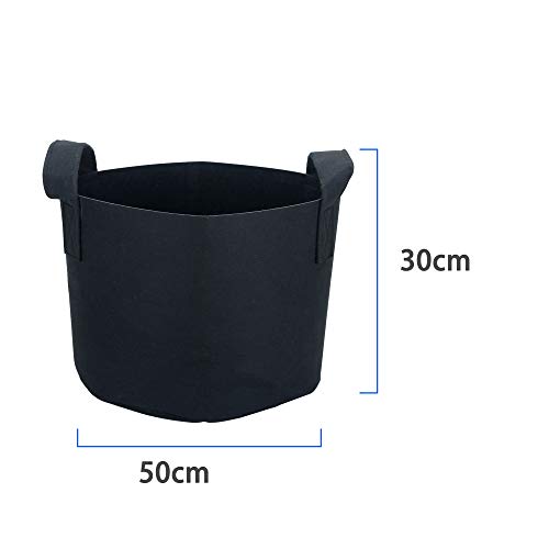 INTIRILIFE 2x Non-woven planting bag in 50 x 30 (56 Liter - 15 Gallon) Plants Nonwovens overpot with carrying handles for garden, greenhouse and co. Planting pot Plants container Plants bags - Image 4