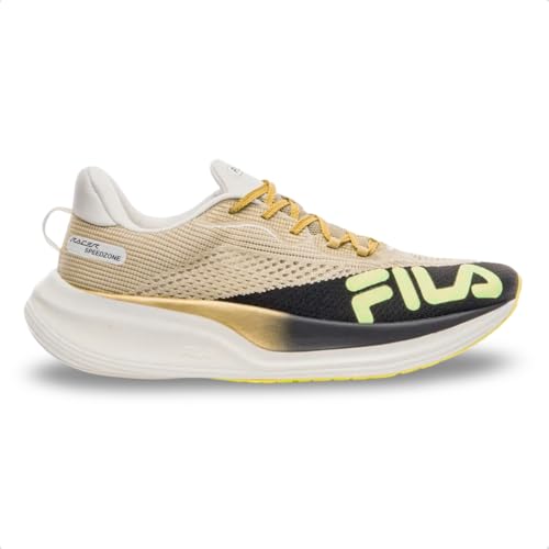 Tenis Fila Racer Speedzone Feminino, Golden/Black/Sunny Lime, 34