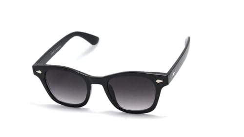 Óculos De Sol Unissex Redondo Com Lentes Proteção Uv M-06 (Preto)