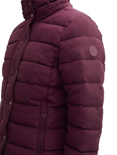 Tom Tailor Damen Steppjacke mit Abnehmbarer Kapuze, 35796 - BlackBerry, S – Ansicht 3